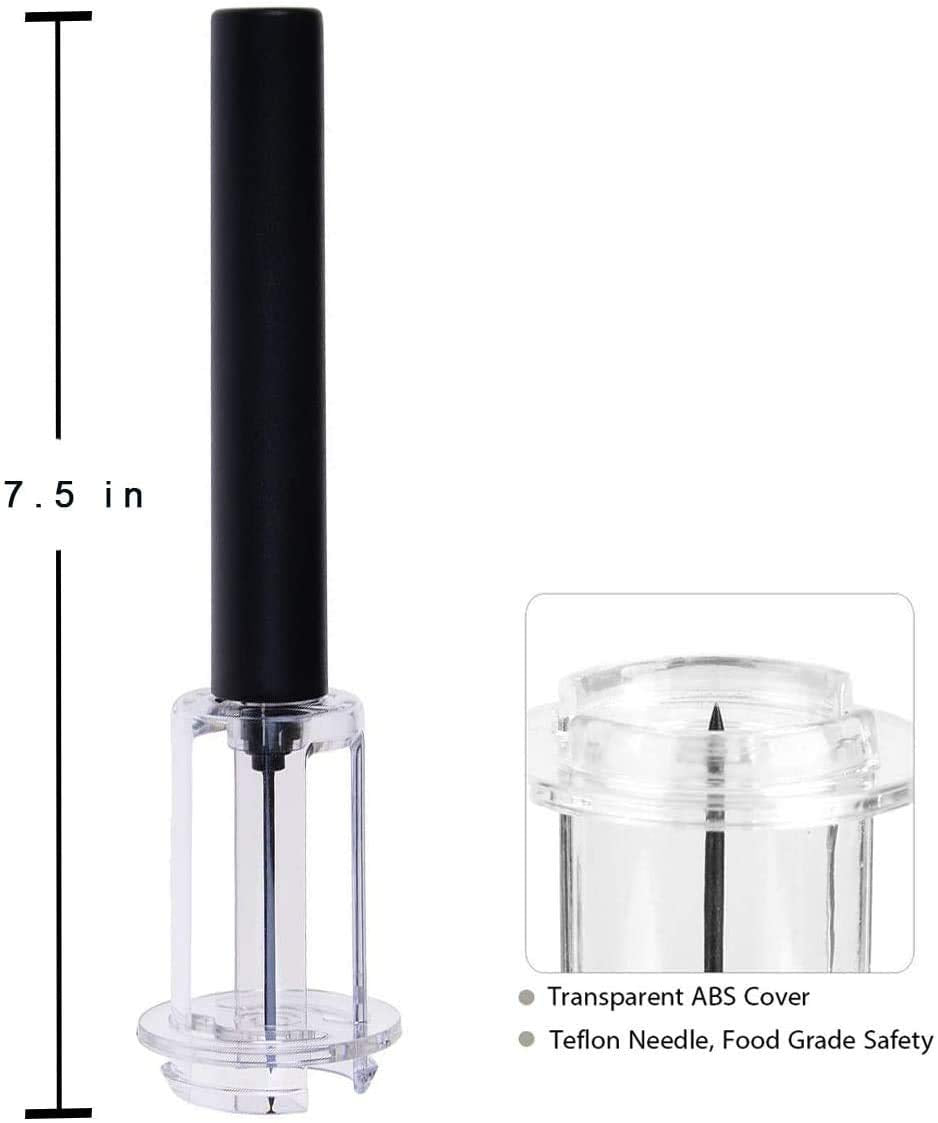 HASTHIP Wine Opener with Tinfoil Cutter, Air Pressure Pump Wine Bottle Opener, Easy Cork Remover Corkscrew, Gifts to Wine Lovers Party Supplies HASTHIP Wine Opener with Tinfoil Cutter, Air Pressure Pump Wine Bottle Opener, Easy Cork Remover Corkscrew, Gifts to Wine Lovers Party Supplies